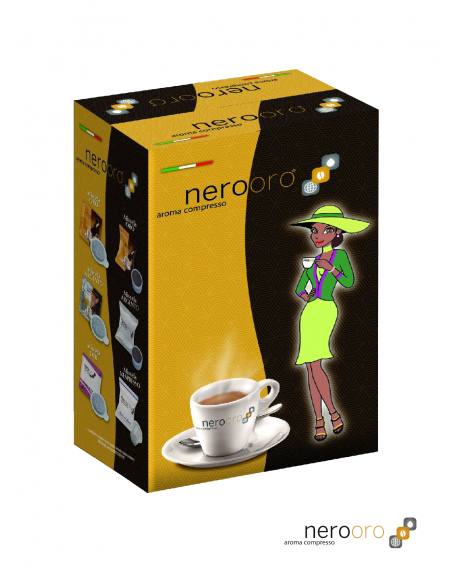 150 Cialde Caffè Nerooro Miscela BRONZO ESE 44mm Compostabile Filtro Carta